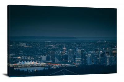 Vancouver at Night, 2019 - Canvas Wrap