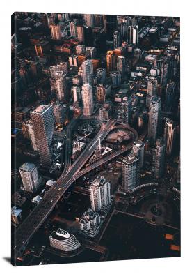 Vancouver City Skyline, 2019 - Canvas Wrap