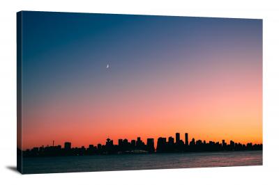 Moon Over the City, 2019 - Canvas Wrap
