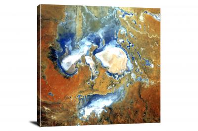 Lake Eyre in Australia, 2020 - Canvas Wrap