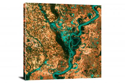 Mississippi River in Mississippi, 2020 - Canvas Wrap