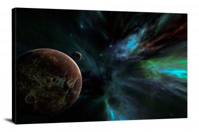 Exoplanet and Nebula - Canvas Wrap