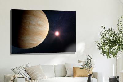 Exoplanet GJ 1214 B And Its Star Illustration, 2021 - Canvas Wrap