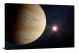 Exoplanet GJ 1214 b and Its Star Illustration, 2021 - Canvas Wrap