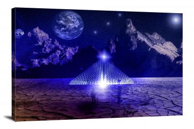 Space Pyramids, 2017 - Canvas Wrap