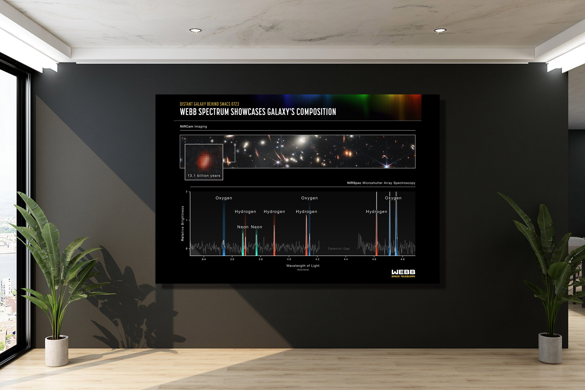 James Webb First Deep Field-NIRSpec Emission Spectrum, 2022 - Canvas Wrap