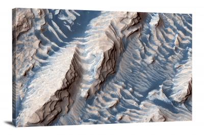 Layers in Mars Danielson Crater, 2019 - Canvas Wrap