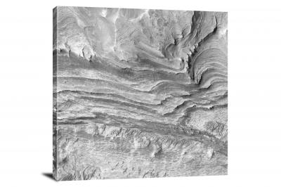 Candor Chasma Monochrome,  - Canvas Wrap
