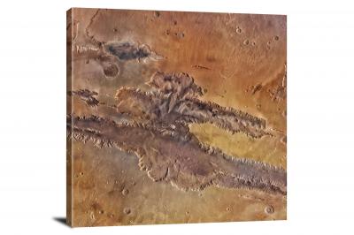 Valles Marineris Natural,  - Canvas Wrap