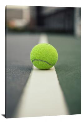 Tennis Ball on the Line, 2018 - Canvas Wrap