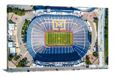 Michigan Stadium from Above, 2017 - Canvas Wrap