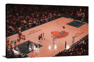 Madison Square Garden Basketball Court, 2019 - Canvas Wrap