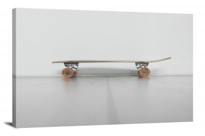 White Skateboard Aesthetic, 2016 - Canvas Wrap