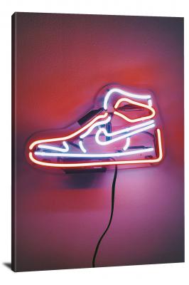 Neon Sneaker Sign, 2021 - Canvas Wrap