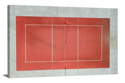 Red Tennis Court, 2016 - Canvas Wrap