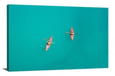 Kayak on a Blue Sea, 2017 - Canvas Wrap