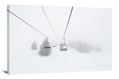 Misty Ski Lifts, 2013 - Canvas Wrap
