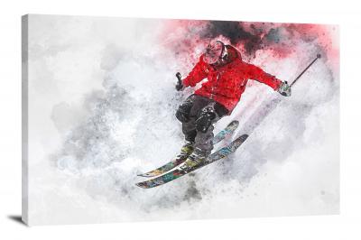 Skiing Art, 2020 - Canvas Wrap