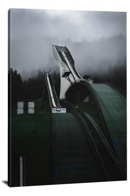 Bobsled Track, 2021 - Canvas Wrap