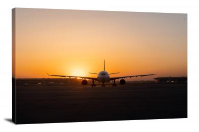 Aircraft in the Sunset, 2021 - Canvas Wrap