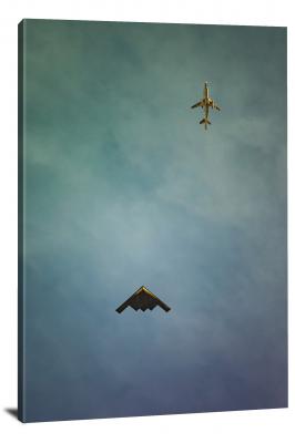 Jets and Stealth Bomber, 2017 - Canvas Wrap