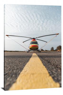 Helicopter on Pavement, 2020 - Canvas Wrap