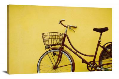 Yellow Wall Bicycle, 2018 - Canvas Wrap