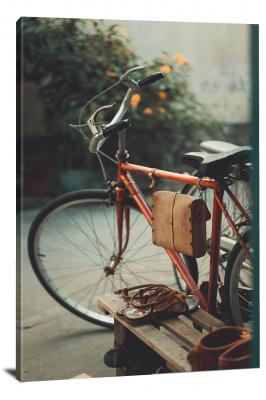 Vintage Photograph of a Bike, 2021 - Canvas Wrap