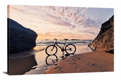 Bike on the Shore, 2019 - Canvas Wrap