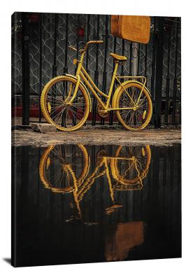 Bicycle Reflection, 2021 - Canvas Wrap