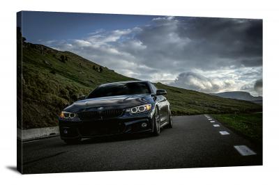 BMW Sport Car on Romanian Mountain Road, 2021 - Canvas Wrap