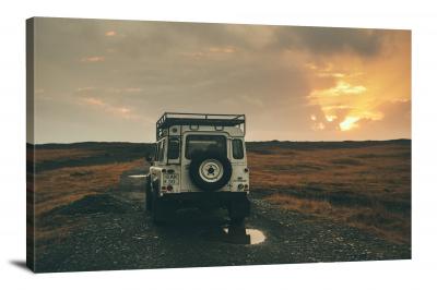 Land Rover on a Dirt Road, 2017 - Canvas Wrap