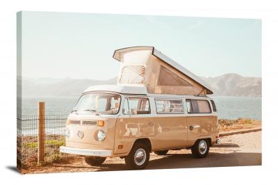VW Bus - Baker Beach, 2018 - Canvas Wrap