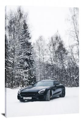 Mercedes Benz in the Snow, 2019 - Canvas Wrap