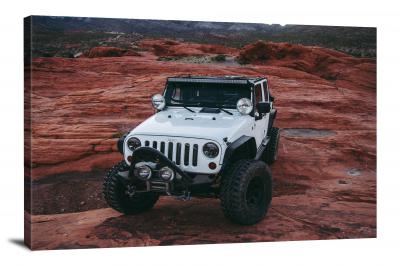 Jeep in Red Rock Canyon, 2017 - Canvas Wrap