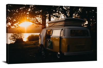 Sunset Camping, 2018 - Canvas Wrap
