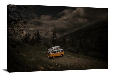 Van in the Woods, 2021 - Canvas Wrap