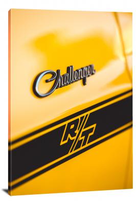 Yellow Dodge Challenger, 2019 - Canvas Wrap