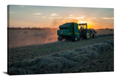 Green Tractor, 2018 - Canvas Wrap