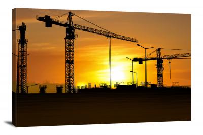 CW6364-heavy-equipment-cranes-at-sunset-00