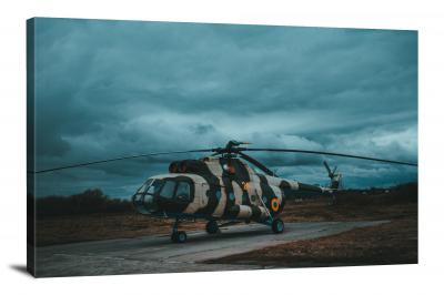Camo Helicopter, 2019 - Canvas Wrap