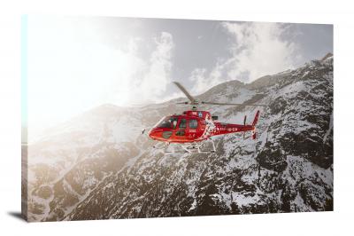 Helicopter in the Snow, 2021 - Canvas Wrap
