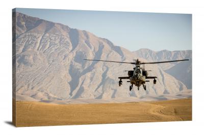 Apache Attack Helicopter in Approach, 2020 - Canvas Wrap