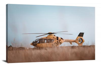 Helicopter in the Grass, 2018 - Canvas Wrap
