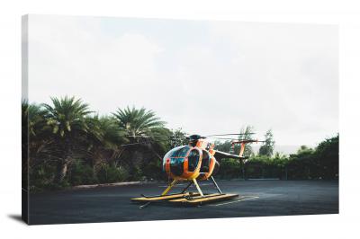 Orange Helicopter in the Jungle, 2016 - Canvas Wrap