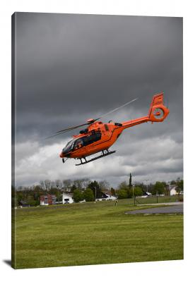 Emergency Helicopter Takeoff, 2021 - Canvas Wrap