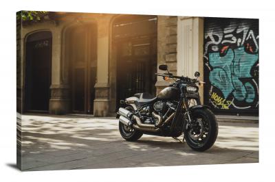 Motorcycle by Graffiti, 2019 - Canvas Wrap