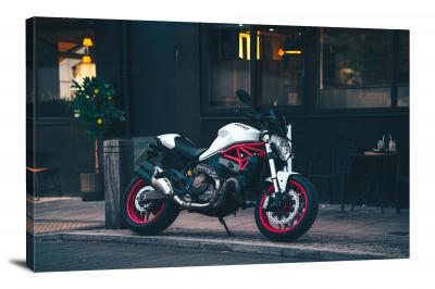 Ducati Monster 821 Outside Black Cafe, 2021 - Canvas Wrap
