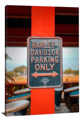 Motorcycle Parking Sign, 2020 - Canvas Wrap