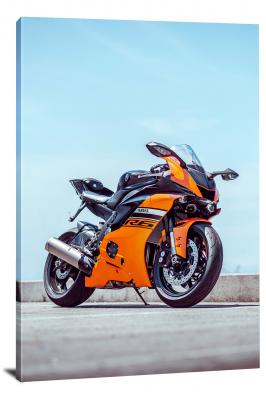 2020 Yamaha R6 Molten Orange, 2021 - Canvas Wrap